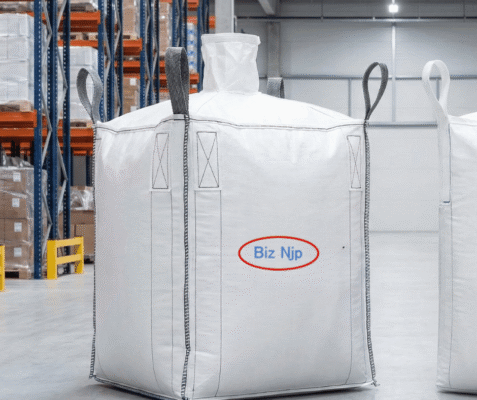 High-tensile U-Panel FIBC and Circular Woven Jumbo Bags with Cross-Corner Lifting Loops being prepared for 2026 industrial export.